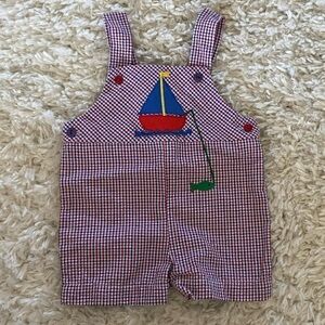 Monday’s Child Overall Romper - Sailboat